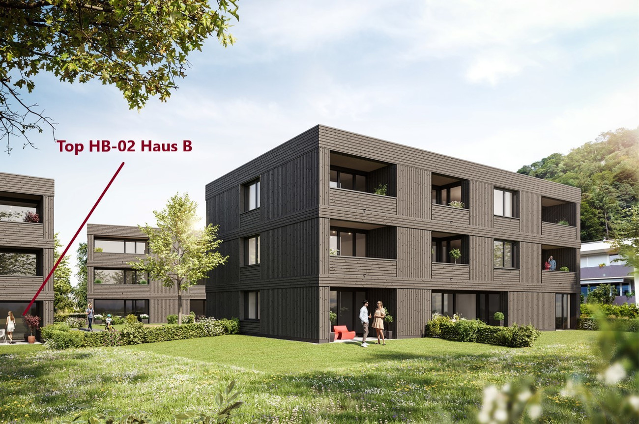 Top HB-02  |  herrliche 3-Zimmer-Eck-Garten-Wohnung Gisingen-Kapfstraße 56 - bereits für SIE bezugsfertig - zu verkaufen!