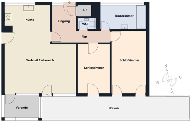 Sonnenmomente garantiert – Ihr neues Zuhause mit großem Balkon und Loggia