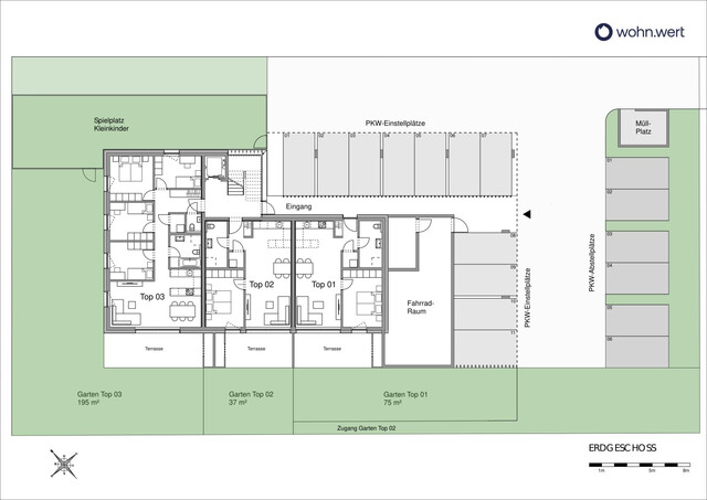 Wohnanlage "Glattenstein" - Geräumige 2-Zimmer-Gartenwohnung - Top 1