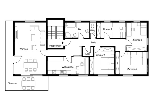 Sonnige 5-Zimmer Dachgeschosswohnung mit Penthouse-Charakter