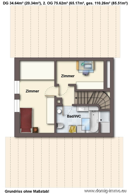 Wohnen auf zwei Ebenen - großzügige 5,5-Zimmer-Wohnung in zentraler Lage von Hohenems