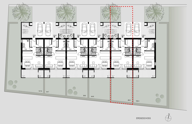 Modern wohnen in Wolfurt: Hochwertige Wohnanlage mit klarer Reihenhausarchitektur in attraktiver Lage / Haus B