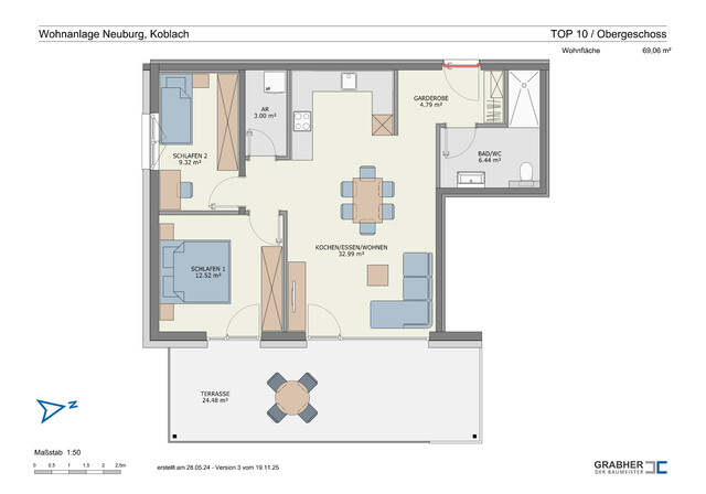 Moderne 3-Zimmer-Wohnung im Grünen