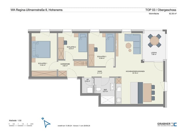 4-Zi-Wohnung mit Loggia auch für Familien leistbar