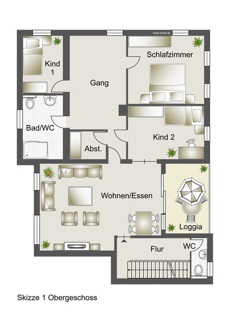 Wohnen wie im eigenen Haus - gemütliche Wohnung mit viel Freiraum!