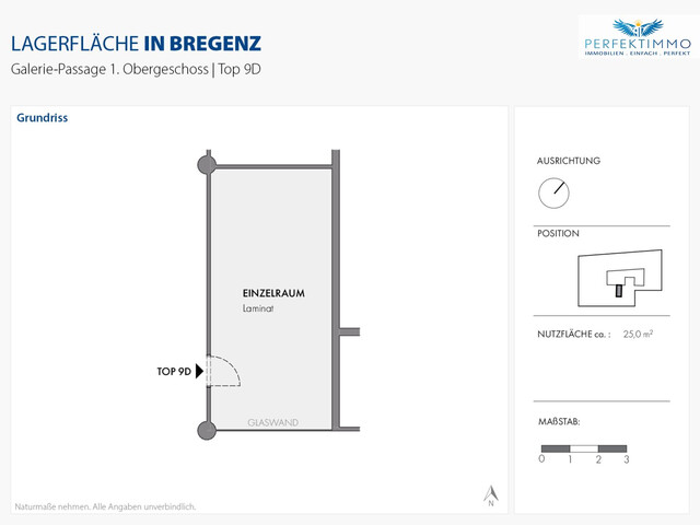 Vielseitig nutzbare Lagerfläche