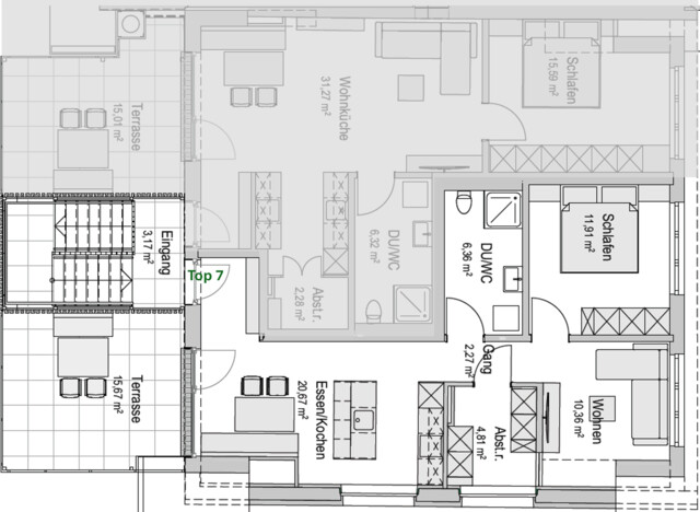 Erstbezug nach umfassender Sanierung – hochwertige 2,5-Zimmer-Wohnung mit großem Balkon in Lustenau