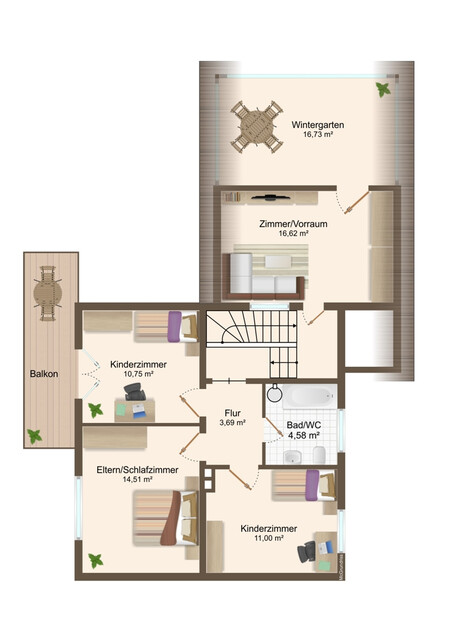 Großes Haus auf der Sonnenseite