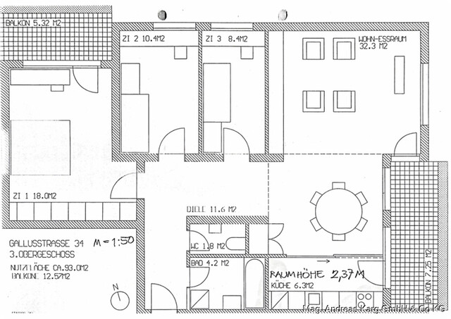 Wohnen in Bestlage: 4-Zimmer mit zwei Balkonen & Aussicht