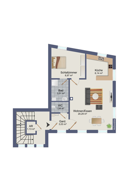 Gemütliche 2 Zimmer Wohnung im Herzen der Feldkircher Innenstadt