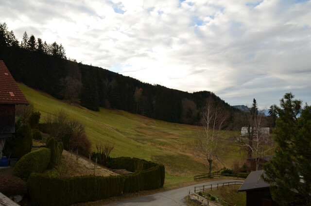 Über der Nebelgrenze von Dornbirn steht ein Ferienhaus zum Verkauf