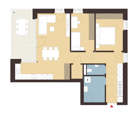 3-Zimmerwohnung mit Dachterrasse | A10