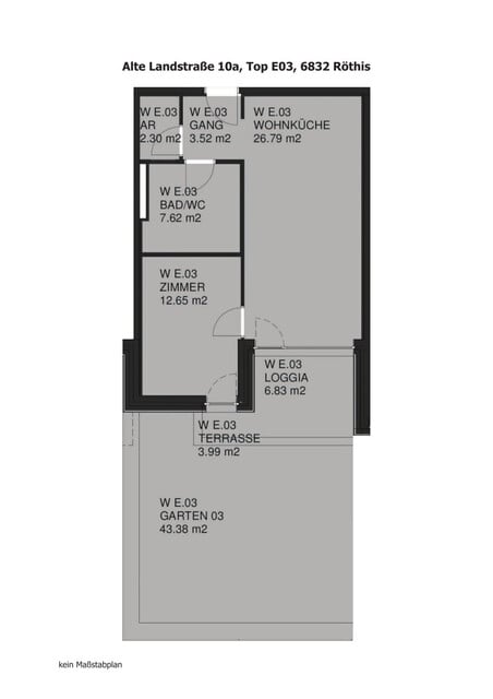 Moderne 2-Zimmer-Gartenwohnung mit Terrasse in Röthis zu vermieten!