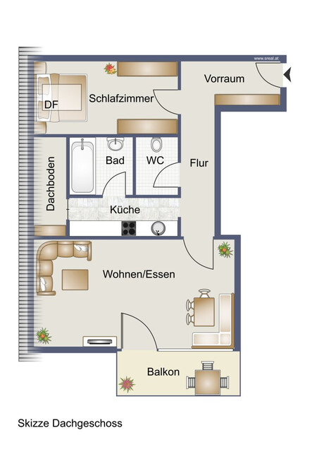 Ferienwohnwidmung: Charmante 2-Zimmerwohnung mit Balkon
