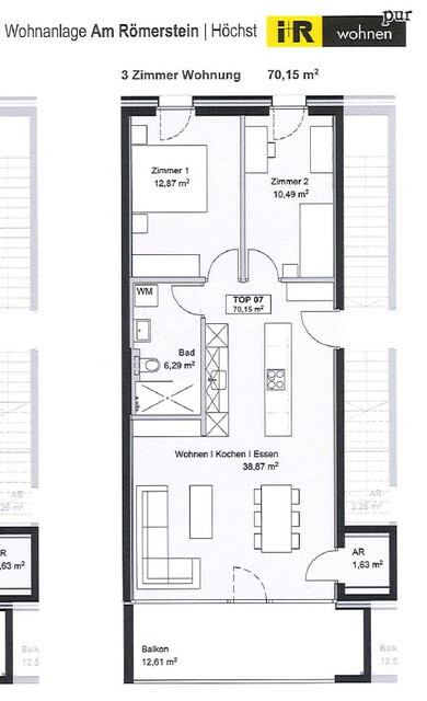 Neuwertige 3 Zimmerwohnung in Höchst