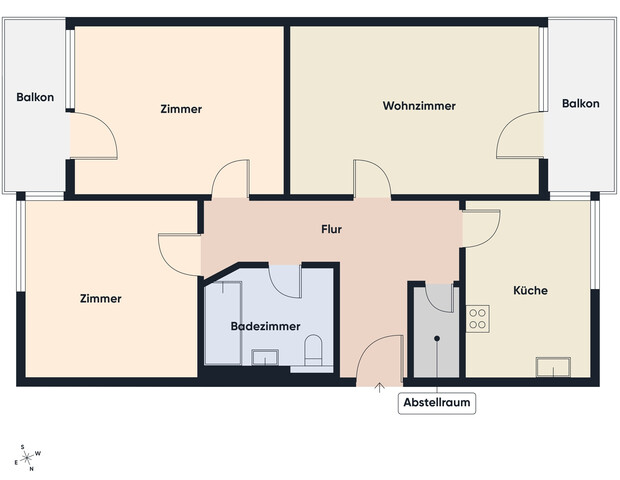 Zentrale 3-Zimmer-Wohnung am Rande der Dornbirner Innenstadt