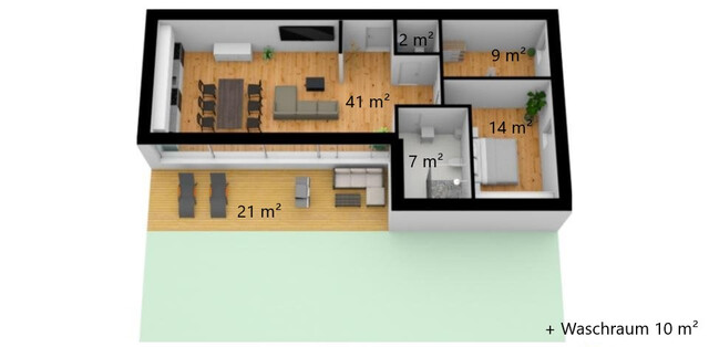 Schöne Gartenwohnung in Kleinwohnanlage