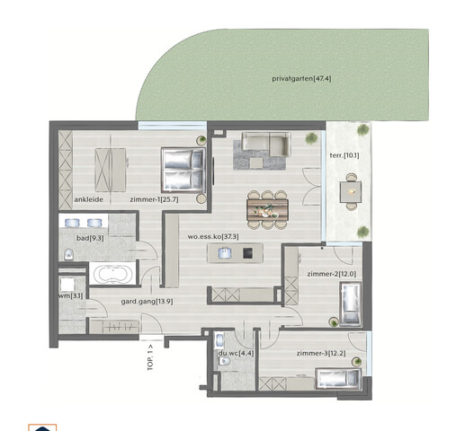 4 Zimmer-Gartenwohnung | Götzis | Terrasse