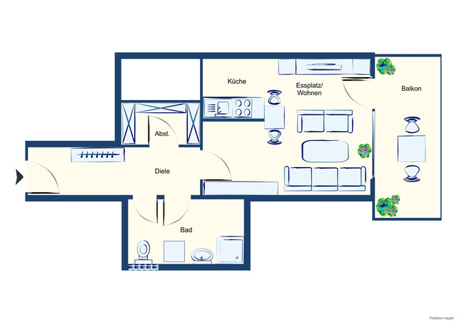 Klein und fein: Appartement (1-Zimmerwohnung) in Lustenau zu vermieten