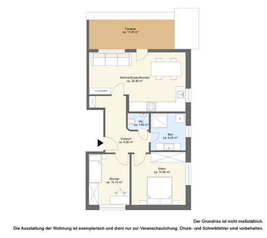 Moderne 3 Zimmerwohnung mit wunderschönem Bergpanorama