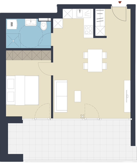 2 ZIMMER WOHNUNG MIT BALKON ZU VERKAUFEN