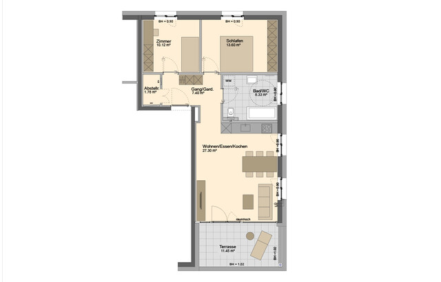 Sonderpreis sichern | 3-Zimmer Dachgeschosswohnung (Top C07)