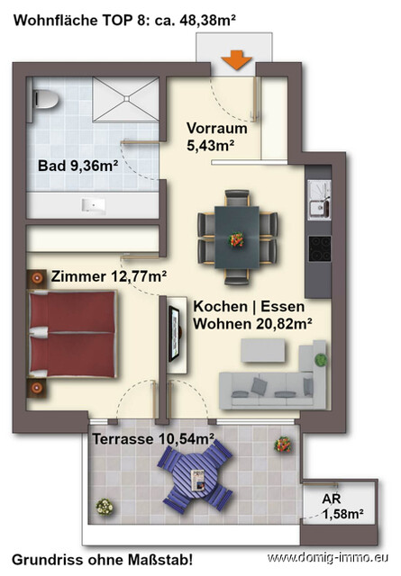 NEUBAU: Zuhause zwischen Bergen – 2 Zimmer Ferienresidenz | Zweitwohnsitz in Dalaas (TOP 8)