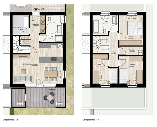Modernes Eckreihenhaus in Wolfurt – Erstbezug mit 4 Zimmer und Garten