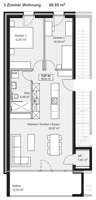 3-Zimmer-Terrassenwohnung | D05