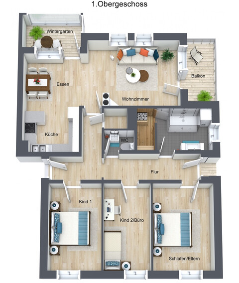 BLUDESCH: CHARMANTE, GERÄUMIGE 4-ZIMMER-WOHNUNG MIT TOLLEM WOHNFLAIR!