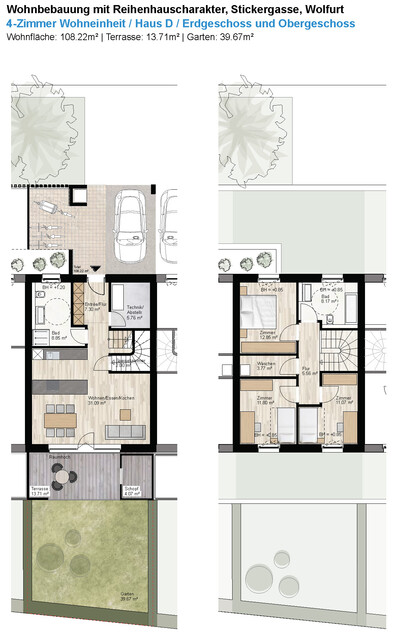 Modern wohnen in Wolfurt: Wohnbebauung mit Reihenhauscharakter in attraktiver Lage / Haus D