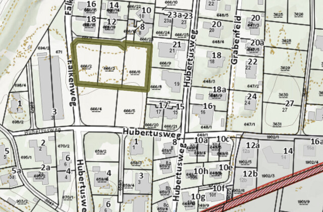 Bau Mischgebiet: 3 Grundstücke nebeneinander: 728 m² bis 822 m² | 2.282 m² insgesamt