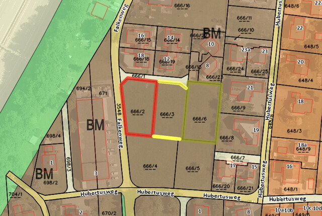 Bau Mischgebiet: 3 Grundstücke nebeneinander: 728 m² bis 822 m² | 2.282 m² insgesamt