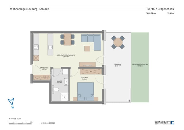 2-Zimmer-Gartenwohnung mit Terrasse