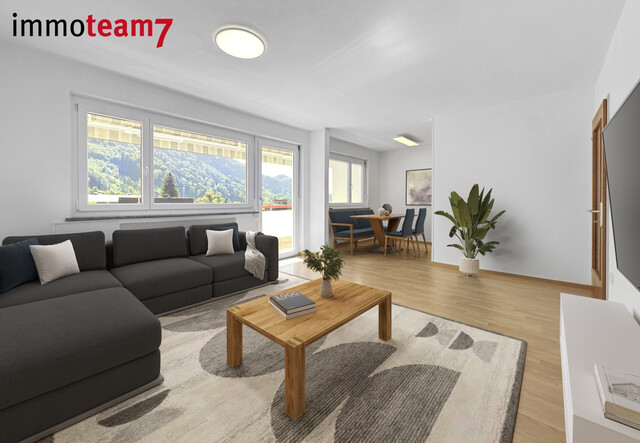 Modernisierte 3-Zimmerwohnung
mit Bergpanorama in Top-Lage