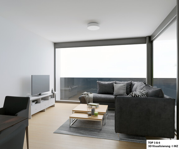 PROVISIONSFREI: 3-Zimmer-Wohnung in Höchst zu vermieten. Top moderner Neubau mit Loggia, Kochinsel und raumhoher Verglasung!