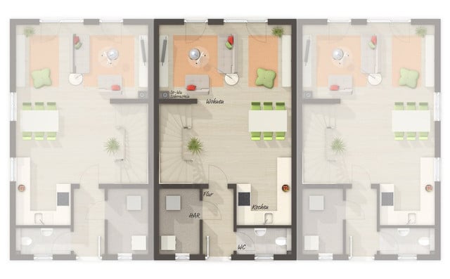 Neues Doppelhaus mit Studio 146 m2 in Ziegelbauweise € 637.000,00 plus WBF!