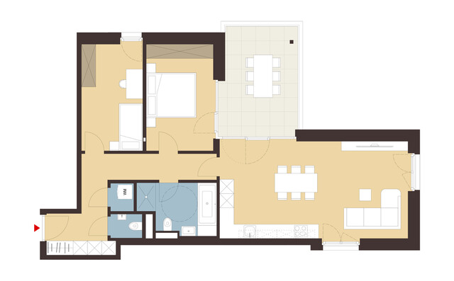 3-Zimmerwohnung mit Terrasse | Top 07