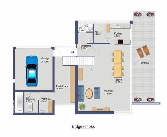 Wohnen über der Nebelgrenze - Architektenhaus mit Weitblick