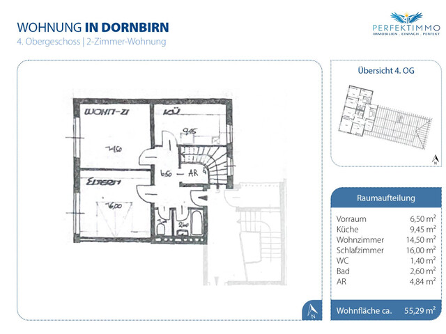 Helle 2-Zimmer-Mietwohnung