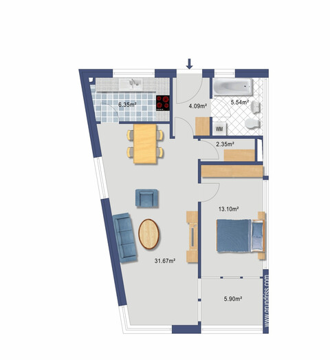 Gemütliche 2,5 Zimmerwohnung