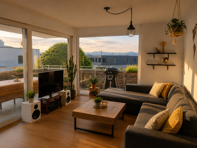 Lichtdurchflutete 3-Zimmer-Wohnung mit großer Südwest-Terrasse