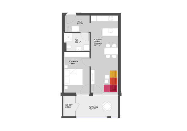 Jetzt mit Eigenkapital-Bonus leistbar ins Eigentum– 2-Zimmer mit Blick ins Grüne