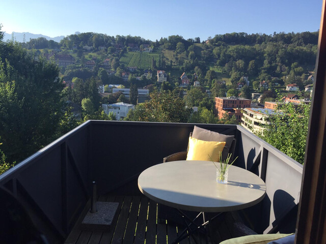 2-Zi Wohnung  Erdgeschoß im Grünen mit Topaussichtlage  direkt über Feldkirch