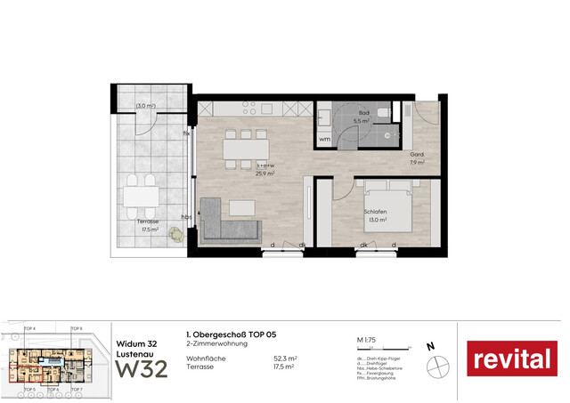 1A-Lage von Lustenau - Ruhige und Zentrale Terrassenwohnung - Top 5 - Jetzt Nebenkosten sparen