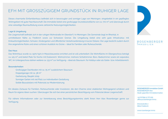 EINFAMILIENHAUS MIT GROSSZÜGIGEM GRUNDSTÜCK IN RUHIGER LAGE