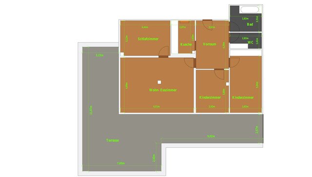 Großzügige 4-Zimmer-Wohnung mit großer Terrasse mitten in der Stadt