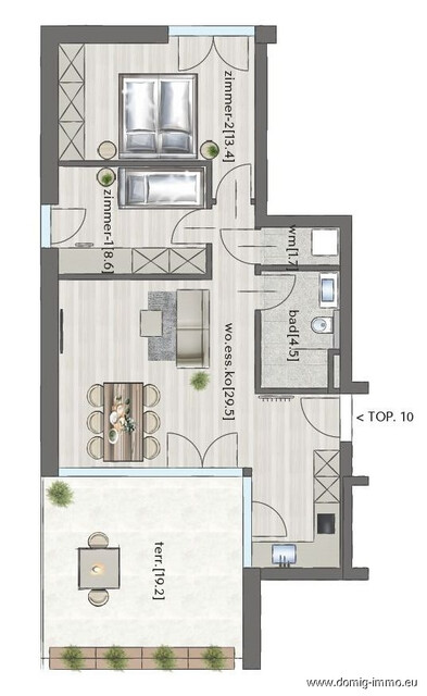 Moderne 3-Zimmer-Wohnungen mit Terrasse | provisionsfrei | Haus 3 - TOP 10
