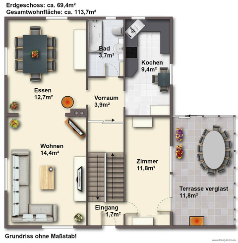 Charmantes Einfamilienhaus mit großzügigem Garten, Garage und verglaster Terrasse in Altach