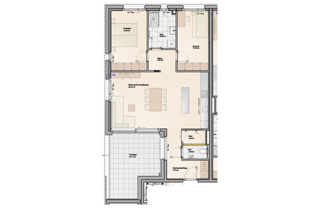 3-Zimmer Terrassenwohnung am Rheindamm (Top B04)